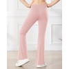 image:imageStelle Girls Flare Leggings High Waisted for Dance Yoga School Daily Wear  ButterySoftBreathable 4way stretch fabric with flared designMoisturewicking comfort for yogaDanceSchool casual outfit2 Pcs Blackpink