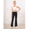 image:imageStelle Girls Flare Leggings High Waisted for Dance Yoga School Daily Wear  ButterySoftBreathable 4way stretch fabric with flared designMoisturewicking comfort for yogaDanceSchool casual outfit3 Pcs Blackgrey Bluepink