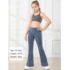 image:imageStelle Girls Flare Leggings High Waisted for Dance Yoga School Daily Wear  ButterySoftBreathable 4way stretch fabric with flared designMoisturewicking comfort for yogaDanceSchool casual outfit1pc Grey Blue
