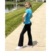 image:imageStelle Girls Flare Leggings High Waisted for Dance Yoga School Daily Wear  ButterySoftBreathable 4way stretch fabric with flared designMoisturewicking comfort for yogaDanceSchool casual outfitBlackBlackBlackBlack