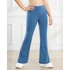 image:imageStelle Girls Flare Leggings High Waisted for Dance Yoga School Daily Wear  ButterySoftBreathable 4way stretch fabric with flared designMoisturewicking comfort for yogaDanceSchool casual outfit1pc Blue