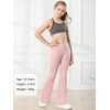 image:imageStelle Girls Flare Leggings High Waisted for Dance Yoga School Daily Wear  ButterySoftBreathable 4way stretch fabric with flared designMoisturewicking comfort for yogaDanceSchool casual outfit2 Pcs Blackpink