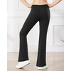 image:imageStelle Girls Flare Leggings High Waisted for Dance Yoga School Daily Wear  ButterySoftBreathable 4way stretch fabric with flared designMoisturewicking comfort for yogaDanceSchool casual outfitBlackblackblack
