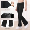 image:imageStelle Girls Flare Leggings High Waisted for Dance Yoga School Daily Wear  ButterySoftBreathable 4way stretch fabric with flared designMoisturewicking comfort for yogaDanceSchool casual outfit2 Pcs Blackgrey Blue