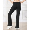 image:imageStelle Girls Flare Leggings High Waisted for Dance Yoga School Daily Wear  ButterySoftBreathable 4way stretch fabric with flared designMoisturewicking comfort for yogaDanceSchool casual outfitBlackBlackBlackBlack
