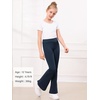 image:imageStelle Girls Flare Leggings High Waisted for Dance Yoga School Daily Wear  ButterySoftBreathable 4way stretch fabric with flared designMoisturewicking comfort for yogaDanceSchool casual outfit3 Pcs Blackgrey Bluenavy
