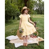 image:imageStelle Girls Summer Casual Smocked Dress 515 Years  Square NeckSmocked BackCotton LiningShort SleeveDouble LayerA LineTwirlVacation School Beach Holiday Skater DressButter