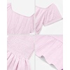 image:imageStelle Girls Summer Casual Smocked Dress 515 Years  Square NeckSmocked BackCotton LiningShort SleeveDouble LayerA LineTwirlVacation School Beach Holiday Skater DressLilac
