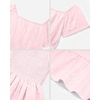 image:imageStelle Girls Summer Casual Smocked Dress 515 Years  Square NeckSmocked BackCotton LiningShort SleeveDouble LayerA LineTwirlVacation School Beach Holiday Skater DressLight Pink