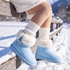image:imageStelle Girls Winter Boots Faux Fur Lined FoldDown Collar  Faux Suede UpperNonSlip TPR OutsolePullOnLightweightCozy Snow Boots for ToddlerLittle Kid amp Big KidLight Blue