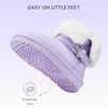 image:imageStelle Girls Winter Boots Faux Fur Lined FoldDown Collar  Faux Suede UpperNonSlip TPR OutsolePullOnLightweightCozy Snow Boots for ToddlerLittle Kid amp Big KidLavender