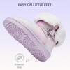 image:imageStelle Girls Winter Boots Faux Fur Lined FoldDown Collar  Faux Suede UpperNonSlip TPR OutsolePullOnLightweightCozy Snow Boots for ToddlerLittle Kid amp Big KidDream Frost