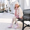 image:imageStelle Girls Winter Boots Faux Fur Lined FoldDown Collar  Faux Suede UpperNonSlip TPR OutsolePullOnLightweightCozy Snow Boots for ToddlerLittle Kid amp Big KidDream Frost
