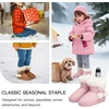 image:imageStelle Girls Winter Boots Fuzzy Snow Boots for Kids  Faux Fur Lined Cozy amp Lightweight Faux Suede Upper Easy PullOn NonSlip TPR Outsole Warm Winter BootsWarm Pink