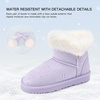 image:imageStelle Girls Winter Boots Fuzzy Snow Boots for Kids  Faux Fur Lined Cozy amp Lightweight Faux Suede Upper Easy PullOn NonSlip TPR Outsole Warm Winter BootsLavender
