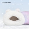image:imageStelle Girls Winter Boots Fuzzy Snow Boots for Kids  Faux Fur Lined Cozy amp Lightweight Faux Suede Upper Easy PullOn NonSlip TPR Outsole Warm Winter BootsDream Frost
