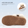 image:imageStelle Girls Winter Boots Fuzzy Snow Boots for Kids  Faux Fur Lined Cozy amp Lightweight Faux Suede Upper Easy PullOn NonSlip TPR Outsole Warm Winter BootsWarm Chestnut