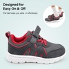 image:imageStelle Kids Sneakers Girls Tennis Shoes NonSlip Lightweight Breathable Athletic Sports Running Shoes4MBGrey