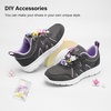 image:imageStelle Kids Sneakers Girls Tennis Shoes NonSlip Lightweight Breathable Athletic Sports Running ShoesGrey1ML