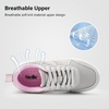 image:imageStelle Kids Sneakers Girls Tennis Shoes NonSlip Lightweight Breathable Athletic Sports Running ShoesLight Grey12ML