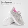 image:imageStelle Kids Sneakers Girls Tennis Shoes NonSlip Lightweight Breathable Athletic Sports Running ShoesLight Grey12ML