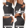 image:imageStelle Leggings for Women with Pockets Workout Mid Waisted Yoga Pants  Flattering midwaisted fit Buttery soft Fourway stretch Breathable 2 Side pockets Fitness Workout Active performanceCharcoal
