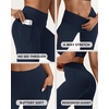 image:imageStelle Leggings for Women with Pockets Workout Mid Waisted Yoga Pants  Flattering midwaisted fit Buttery soft Fourway stretch Breathable 2 Side pockets Fitness Workout Active performanceMidnight Blue