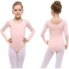 image:imageStelle Long Sleeve Ballet Leotards for Girls Dance Leotard Gymnastics Ballet Outfits ToddlerLittle KidBig Kid  Soft cotton Breathable Full front lining Ballet Gymnastic Performance Party Cheer leading Toddler Little Big KidsBallet Pink