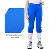 image:imageStelle Softball Pants for Girls Youth with Pockets for Kids Fastpitch  Tee ball Belt Loops Abrasionresistant Double Knee Performance Practice Game Day Elastic Leg OpeningsBlue