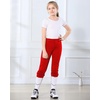image:imageStelle Softball Pants for Girls Youth with Pockets for Kids Fastpitch  Tee ball Belt Loops Abrasionresistant Double Knee Performance Practice Game Day Elastic Leg OpeningsRed