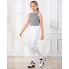 image:imageStelle Softball Pants for Girls Youth with Pockets for Kids Fastpitch  Tee ball Belt Loops Abrasionresistant Double Knee Performance Practice Game Day Elastic Leg OpeningsWhite