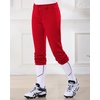 image:imageStelle Softball Pants for Girls Youth with Pockets for Kids Fastpitch  Tee ball Belt Loops Abrasionresistant Double Knee Performance Practice Game Day Elastic Leg OpeningsRed