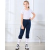 image:imageStelle Softball Pants for Girls Youth with Pockets for Kids Fastpitch  Tee ball Belt Loops Abrasionresistant Double Knee Performance Practice Game Day Elastic Leg OpeningsNavy