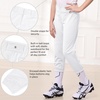 image:imageStelle Softball Pants for Girls Youth with Pockets for Kids Fastpitch  Tee ball Belt Loops Abrasionresistant Double Knee Performance Practice Game Day Elastic Leg OpeningsWhite
