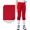 image:imageStelle Softball Pants for Girls Youth with Pockets for Kids Fastpitch  Tee ball Belt Loops Abrasionresistant Double Knee Performance Practice Game Day Elastic Leg OpeningsRed
