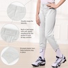 image:imageStelle Softball Pants for Girls Youth with Pockets for Kids Fastpitch  Tee ball Belt Loops Abrasionresistant Double Knee Performance Practice Game Day Elastic Leg OpeningsLight Grey
