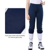 image:imageStelle Softball Pants for Girls Youth with Pockets for Kids Fastpitch  Tee ball Belt Loops Abrasionresistant Double Knee Performance Practice Game Day Elastic Leg OpeningsNavy