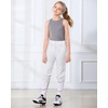 image:imageStelle Softball Pants for Girls Youth with Pockets for Kids Fastpitch  Tee ball Belt Loops Abrasionresistant Double Knee Performance Practice Game Day Elastic Leg OpeningsWhite