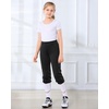 image:imageStelle Softball Pants for Girls Youth with Pockets for Kids Fastpitch  Tee ball Belt Loops Abrasionresistant Double Knee Performance Practice Game Day Elastic Leg OpeningsBlack