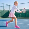 image:imageStelle Tennis Shoes for Girls Kids Sneakers  NonSlip Sole Lightweight Breathable Athletic Sports Running Shoes for ToddlerLittle KidBig KidFuchsiacharms