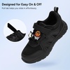 image:imageStelle Tennis Shoes for Girls Kids Sneakers  NonSlip Sole Lightweight Breathable Athletic Sports Running Shoes for ToddlerLittle KidBig KidNinja Blackcharms