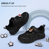 image:imageStelle Tennis Shoes for Girls Kids Sneakers  NonSlip Sole Lightweight Breathable Athletic Sports Running Shoes for ToddlerLittle KidBig KidNinja Blackcharms
