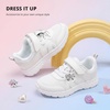 image:imageStelle Tennis Shoes for Girls Kids Sneakers  NonSlip Sole Lightweight Breathable Athletic Sports Running Shoes for ToddlerLittle KidBig KidWhitecharms