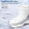 image:imageStelle Toddler Snow Boots Girls Lightweight Warm Winter Shoes  Boys Outdoor Sport Cold Weather Water Repellent Soft Faux Fur Lined Non Slip Mid Calf Hook and Loop Little amp Big KidsWhite