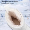 image:imageStelle Toddler Snow Boots Girls Lightweight Warm Winter Shoes  Boys Outdoor Sport Cold Weather Water Repellent Soft Faux Fur Lined Non Slip Mid Calf Hook and Loop Little amp Big KidsWhite