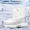 image:imageStelle Toddler Snow Boots Girls Lightweight Warm Winter Shoes  Boys Outdoor Sport Cold Weather Water Repellent Soft Faux Fur Lined Non Slip Mid Calf Hook and Loop Little amp Big KidsWhite