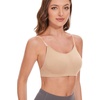 image:imageStelle Women Nude Dance Bra Convertible Clear Strap Bras  Adjustable clear straps Moisturewicking fabric Secure support Ballet Jazz Stage performanceNude