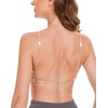 image:imageStelle Women Nude Dance Bra Convertible Clear Strap Bras  Adjustable clear straps Moisturewicking fabric Secure support Ballet Jazz Stage performanceNude