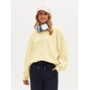 image:imageStelle Womens 100 Cotton Oversized Sweatshirt Crewneck Pullover  Pure Cotton Relaxed fit HipLength Brushed comfy Layering essential Lounge Travel Streetwear VersatileVanilla