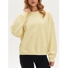 image:imageStelle Womens 100 Cotton Oversized Sweatshirt Crewneck Pullover  Pure Cotton Relaxed fit HipLength Brushed comfy Layering essential Lounge Travel Streetwear VersatileVanilla